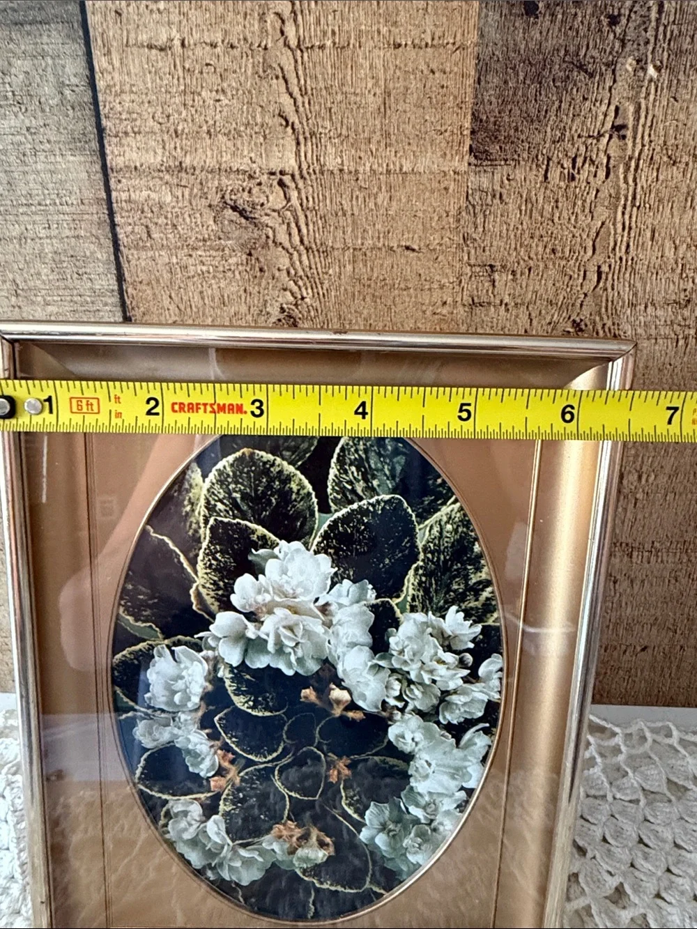 MCM Set of 3 Gold Oval Matted Recessed Shadow Box Picture Frames- Various Sizes